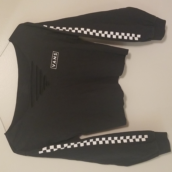 Vans Tops - Vans Custom Cropped Checkered Long Sleeve Shirt